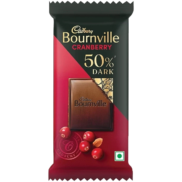 Cadbury Bournville Cranberry 50% Dark Chocolate Bar