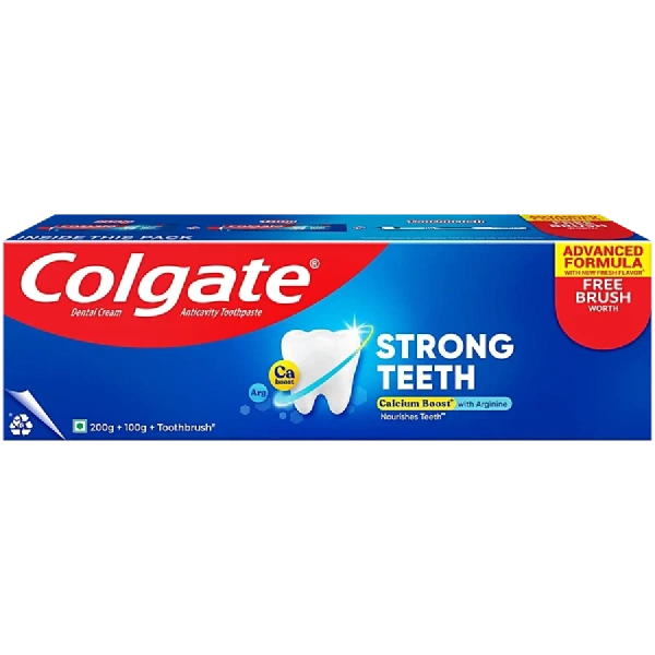 Colgate Strong Teeth Anticavity Toothpaste (With Free Toothbrush)